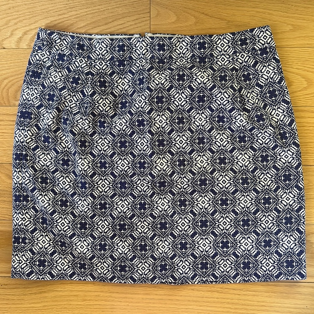 J. Crew Geometric Print Pencil Mini Skirt